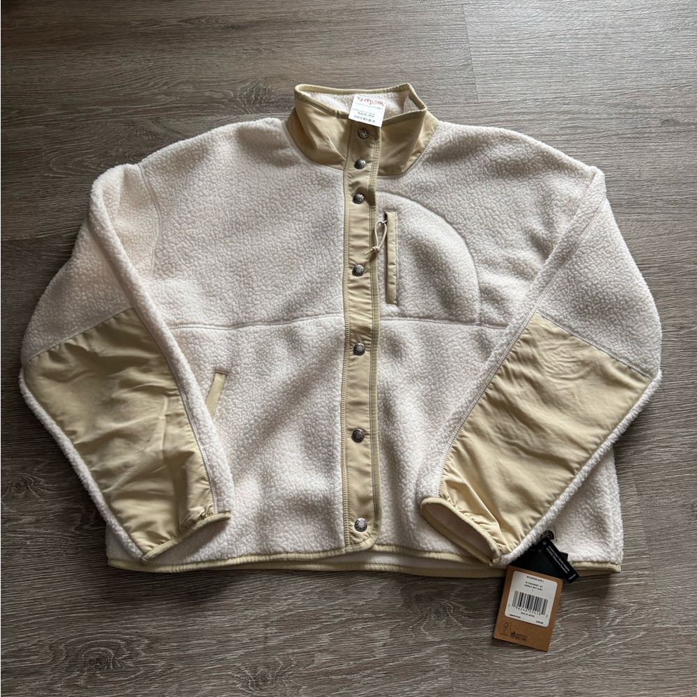 The North Face Cream and Tan Teddy Jacket
